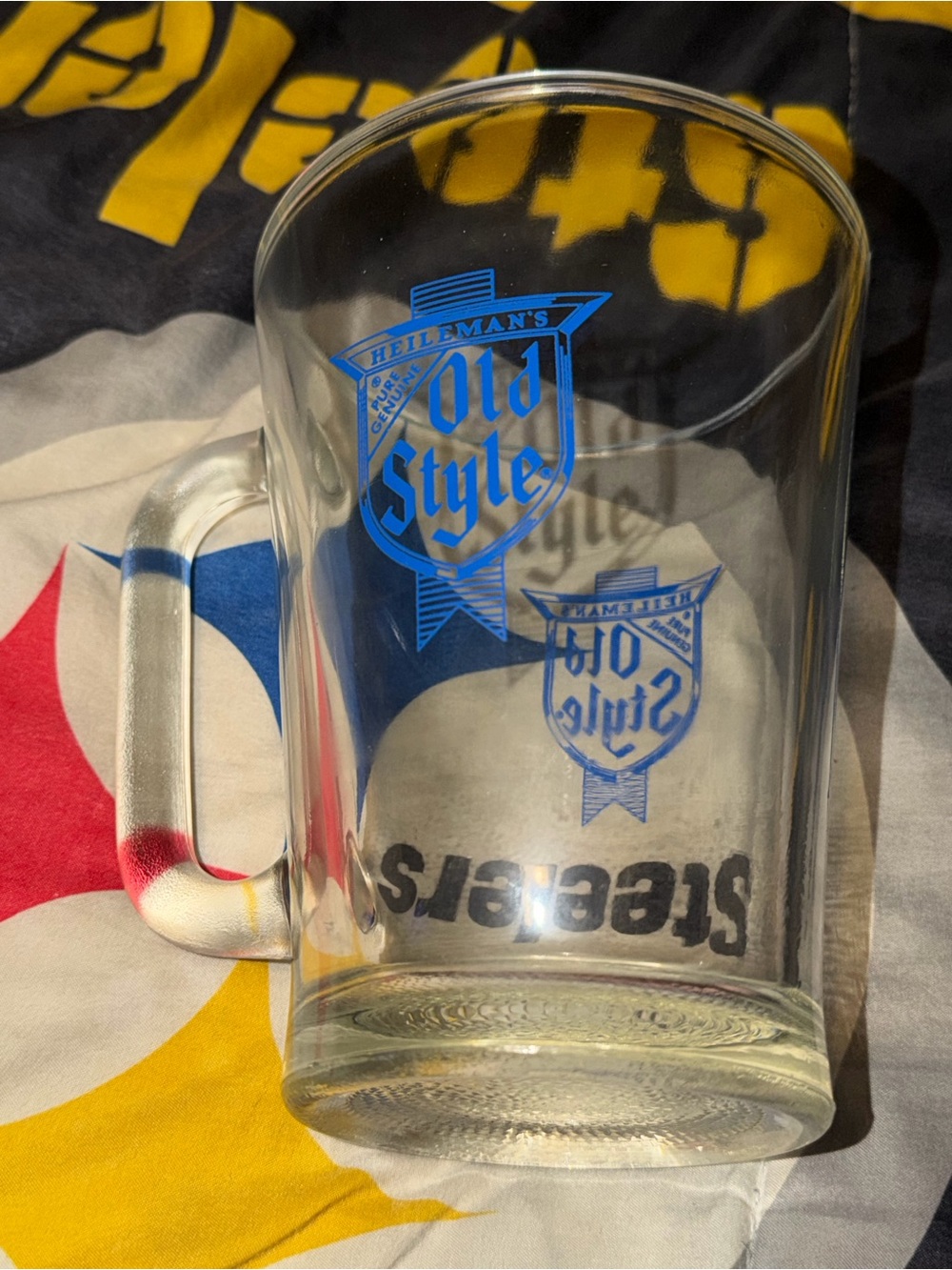 Heileman’s Old Style Pure Genuine Big Beer Glass Heavy Collectible Used Pre Own.